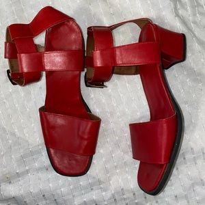 Vintage red short heels